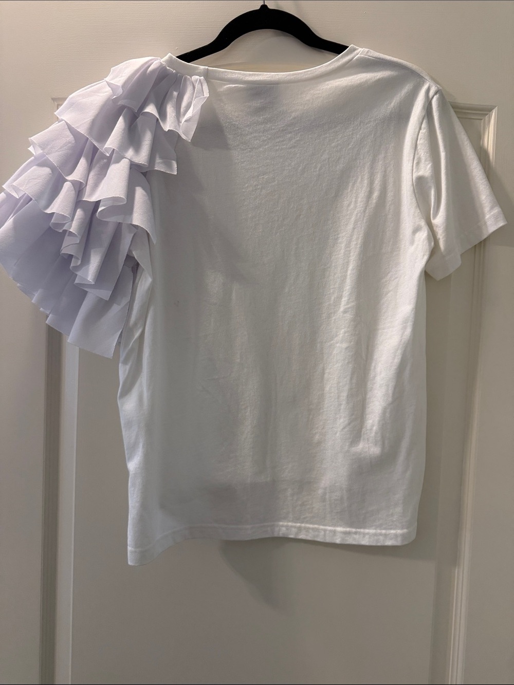 White Ladies’ Ruffle-Sleeve Tee - White - Picture 3 of 3